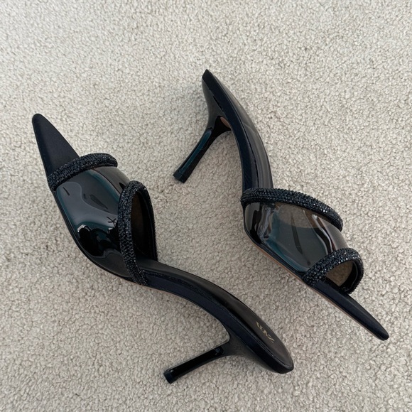 Zara Vinyl Rhinestone Heels - Picture 6 of 7
